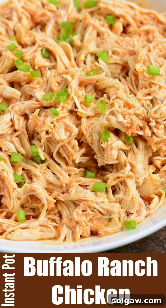 buffalo shredded chicken in a bowl 