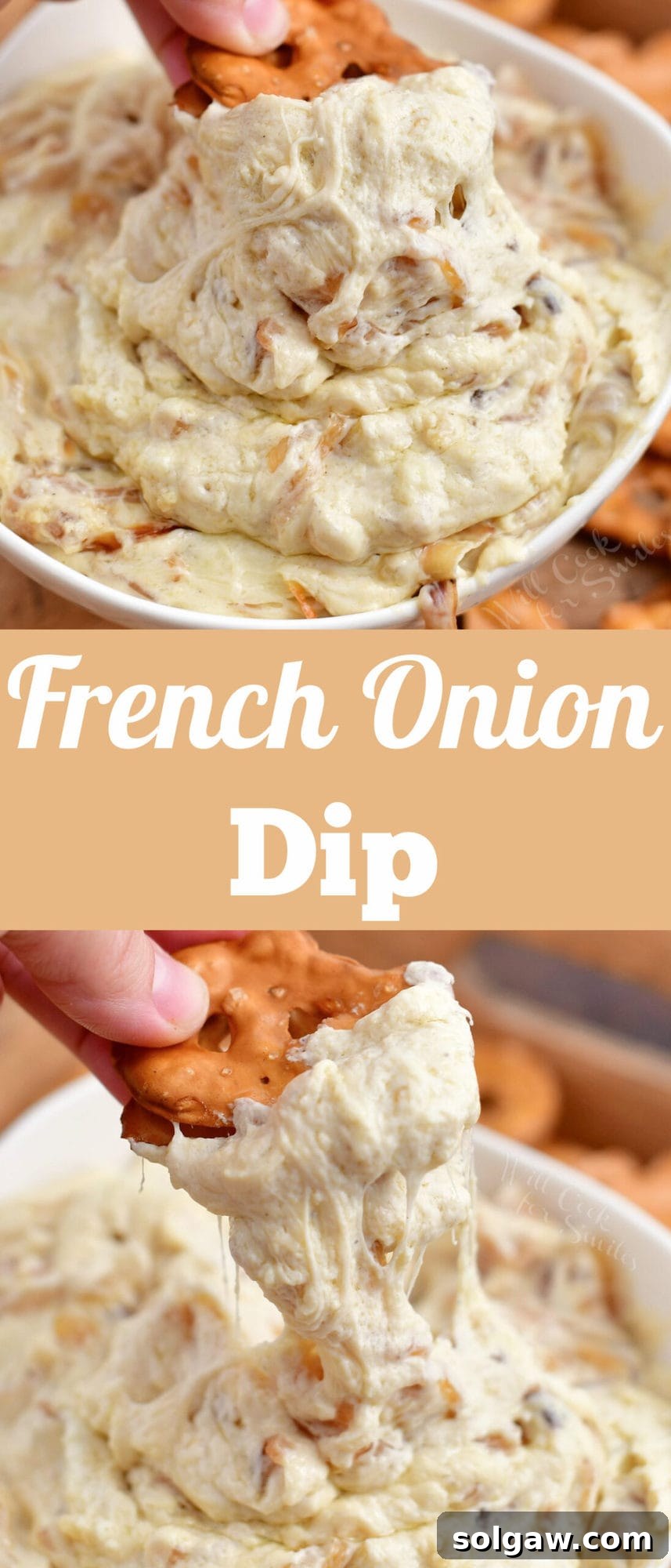 titled photo collage (and shown): French Onion Dip