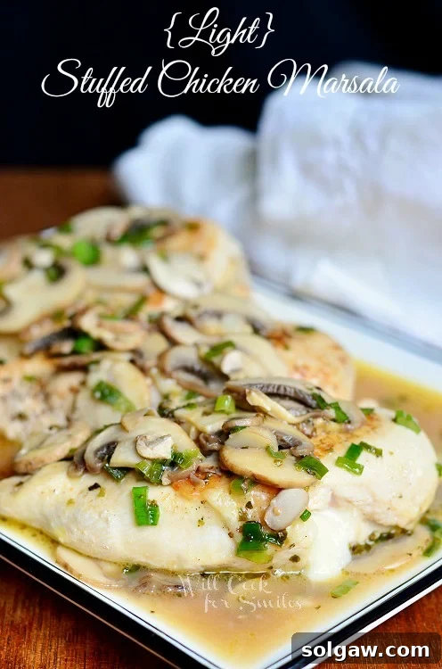 Stuffed Chicken Marsala recipe on a plate