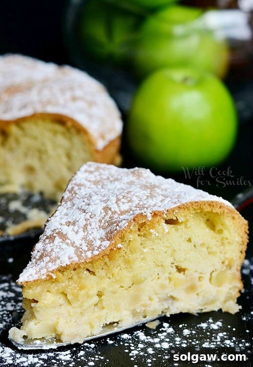 Sharlotka: A classic Russian Apple Cake, delicate and light, perfect for any time of day.