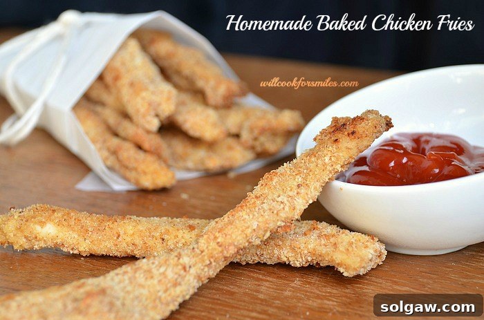 Crispy Baked Parmesan Chicken Fries 4 Homemade Baked Chicken Fries Ready to Serve