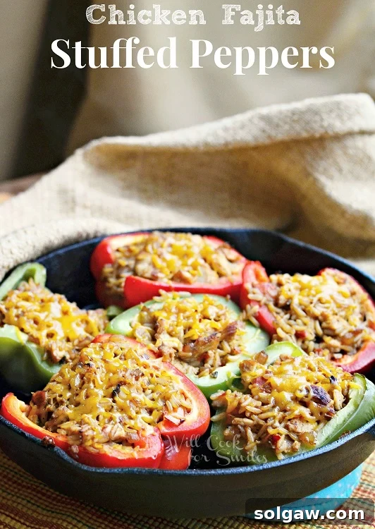 Chicken Fajitas Stuffed Peppers, a flavorful twist on stuffed peppers